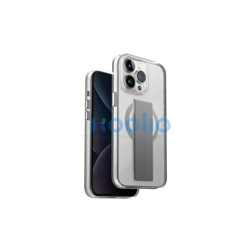 UNIQ Heldro Mag iPhone 15 Pro Max 6.7" készülékhez Magclick töltőtok átlátszó