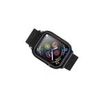 USAMS Apple Watch 4/5/6/7/SE/SE3 készülékhez 40/41mm fekete szíj tokkal ZB73IW1 (US-ZB073)