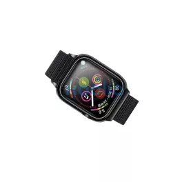   USAMS Apple Watch 4/5/6/7/SE/SE3 készülékhez 40/41mm fekete szíj tokkal ZB73IW1 (US-ZB073)