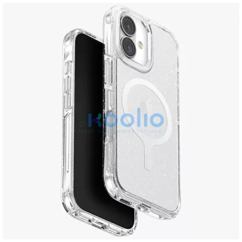 UNIQ LifePro Xtreme tok iPhone 17 készülékhez Magclick Charging, átlátszó/csillogós