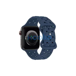   Beline Apple Watch Silicone Woven szíj 38/40/41mm Apple Watch készülékhez, kék / mélykék doboz