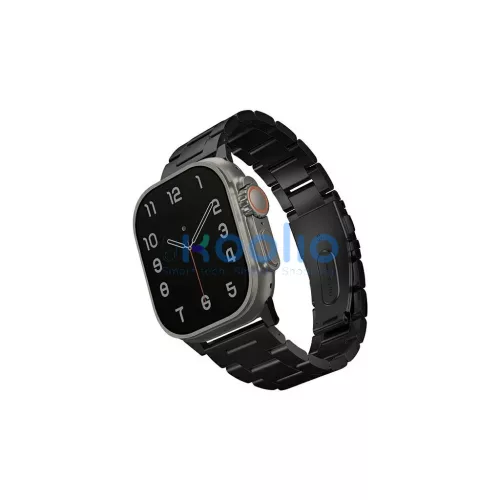 UNIQ Osta Strap Apple Watch készülékhez rozsdamentes acél szíj 42/44/45/49mm Series 1-8/SE/SE2/SE3/Ultra1/2/3 fekete