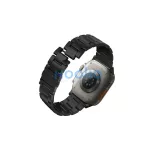 UNIQ Osta Strap Apple Watch készülékhez rozsdamentes acél szíj 42/44/45/49mm Series 1-8/SE/SE2/SE3/Ultra1/2/3 fekete