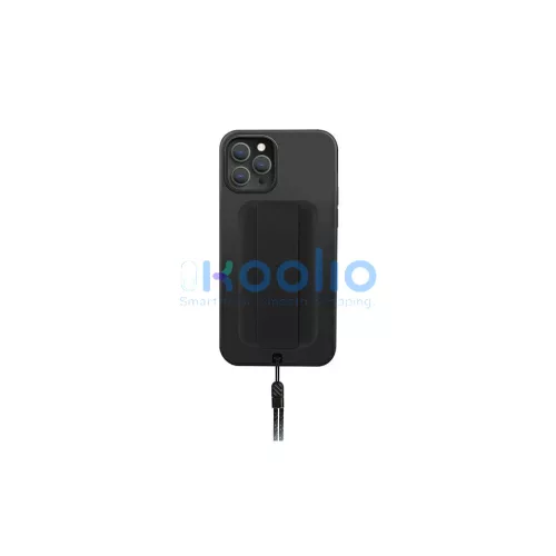 UNIQ Heldro tok iPhone 12 Pro Max 6,7 készülékhez antimikrobiális éjfekete