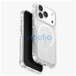 UNIQ LifePro Xtreme tok iPhone 17 Pro készülékhez Magclick Charging átlátszó/csillogó