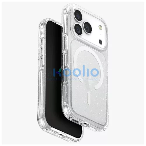 UNIQ LifePro Xtreme tok iPhone 17 Pro készülékhez Magclick Charging átlátszó/csillogó