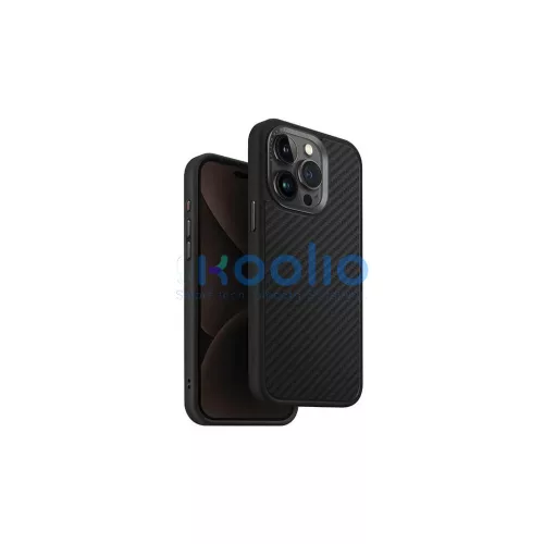 UNIQ tok Keva iPhone 15 Pro Max készülékhez 6.7" Magclick Charging szénfekete