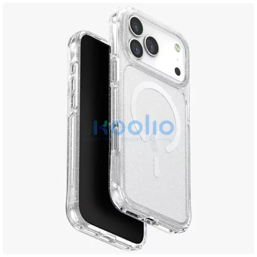 UNIQ LifePro Xtreme tok iPhone 17 Pro Max készülékhez Magclick Charging átlátszó/csillogós