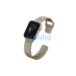 UNIQ Strap Stride Apple Watch Series 1/2/3/4/5/6/7/8/9/SE/SE3 38/40/41mm készülékhez FKM gumiszíj kaki/halvány