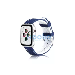   Beline Apple Watch készülékhez szilárd szilikon szíj 42/44/45/49mm tengerészkék/fehér