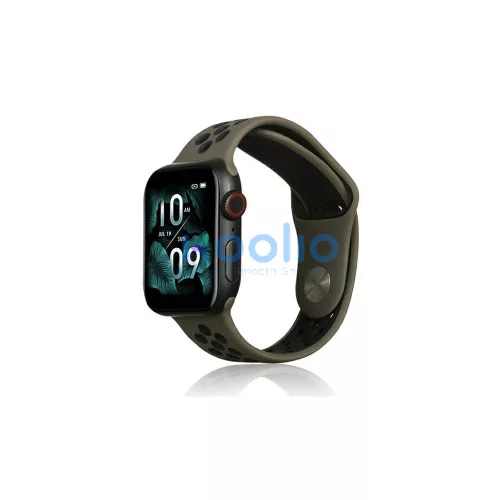 Beline Apple Watch Sport szilikon óraszíj Apple Watch készülékhez 38/40/41mm barna/fekete