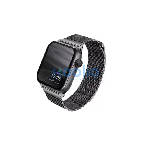 UNIQ Dante Strap Apple Watch Series 1/2/3/4/5/6/7/8/SE/SE2/SE3 38/40/41mm készülékhez rozsdamentes acél grafit