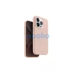 UNIQ tok Lino Hue iPhone 15 Pro 6.1" Magclick Charging készülékhez rózsaszín