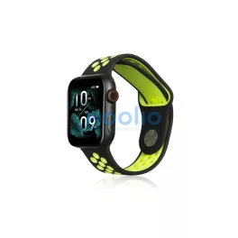   Beline Apple Watch készülékhez sport szilikon szíj 42/44/45/49mm fekete/lime