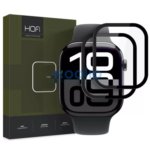 Hibrid üvegfólia HOFI HYBRID PRO+ 2-PACK Apple Watch S10 / S11 46mm készülékhez fekete