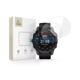   Hőkezelt kijelzővédő üveg TECH-PROTECT FIT+ 2-PACK Garmin Fenix 7 / 7 Pro készülékhez átlátszó