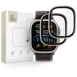 Edzett üveg Tech‑Protect Glass Ring 2-PACK Apple Watch Ultra 1/2/3 készülékhez (49 MM) titán