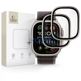   Edzett üveg Tech‑Protect Glass Ring 2-PACK Apple Watch Ultra 1/2/3 készülékhez (49 MM) titán