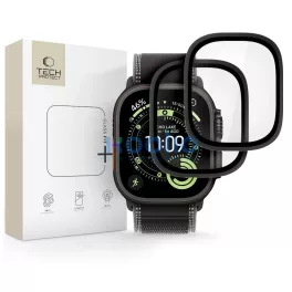   Edzett üveg TECH-PROTECT Glass Ring 2-PACK Apple Watch Ultra 1/2/3 (49 MM) készülékhez fekete