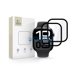   Tech-Protect Hibrid üveg kijelzővédő Glass Flex+ 2-PACK Apple Watch S10 / S11 46mm készülékhez fekete