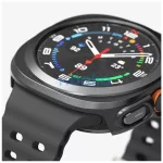 RINGKE SLIM & TEMPERED GLASS üvegfólia SAMSUNG GALAXY WATCH ULTRA 2024 / 2025 (47 MM) készülékhez titán fekete