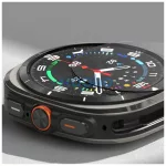 RINGKE SLIM & TEMPERED GLASS üvegfólia SAMSUNG GALAXY WATCH ULTRA 2024 / 2025 (47 MM) készülékhez titán fekete