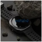 RINGKE SLIM & TEMPERED GLASS üvegfólia SAMSUNG GALAXY WATCH ULTRA 2024 / 2025 (47 MM) készülékhez titán fekete