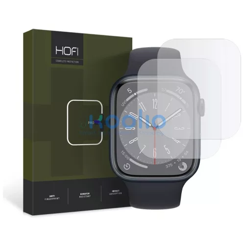 HOFI HYDROFLEX PRO+ hidrogél fólia 2-PACK – Apple Watch 6/7/8/9/SE 1/2/3 készülékhez (40/41 MM) átlátszó