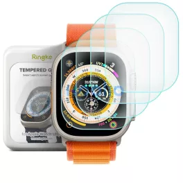   Edzett üveg Ringke ID FC Glass 4-PACK Apple Watch Ultra 1 / 2 / 3 (49 MM) készülékhez átlátszó