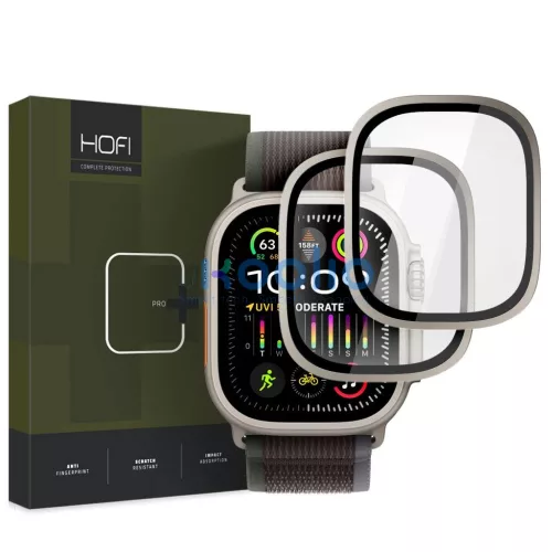 Edzett üveg HOFI GLASS RING 2-PACK Apple Watch Ultra 1 / 2 (49 mm) Titanium készülékhez