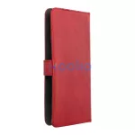 Univerzális COMMON XL méretű könyvtok Samsung A12 / A13 4G / A34 5G / A02s / Xiaomi Redmi 12 4G / 12C / Note 12 4G / 12 Pro 5G / Oppo A53s / A72 / A92 készülékhez, piros