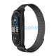 XIAOMI Mi Band 5/6 készülékhez fém szíj, fekete (01)