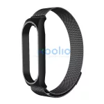 XIAOMI Mi Band 5/6 készülékhez fém szíj, fekete (01)