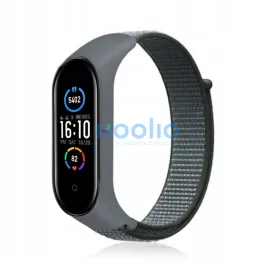 XIAOMI Mi Band 5/6/7 készülékekhez nylon szíj, szürke