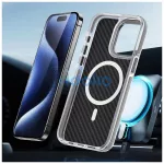 Xiaomi Redmi 14C / POCO C75 4G készülékhez Fiber tok MagSafe kompatibilis szürke