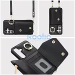 Wonder pénztárcatartós tok Samsung S25 EDGE készülékhez, fekete