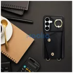 Wonder pénztárcatartós tok Samsung S25 EDGE készülékhez, fekete