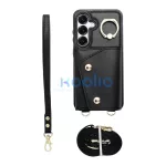 Wonder pénztárcatartós tok Samsung S25 EDGE készülékhez, fekete