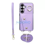 Wonder pénztárcás tok Samsung S25 EDGE készülékhez lila