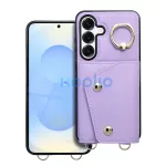 Wonder pénztárcás tok Samsung S25 EDGE készülékhez lila