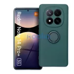 Xiaomi Redmi Note 14 Pro Plus 5G készülékhez tok szilikon gyűrűvel, zöld
