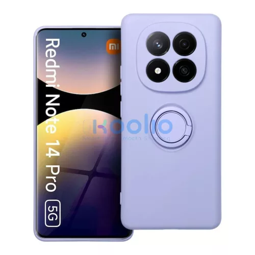 Xiaomi Redmi Note 14 Pro 5G készülékhez Silicone Ring tok lila