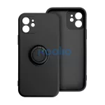 Xiaomi Redmi Note 14 Pro Plus 5G készülékhez szilikon gyűrűs tok, fekete