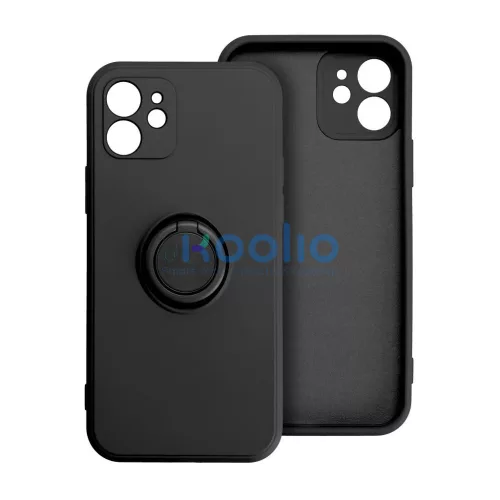 Xiaomi Redmi Note 14 Pro 4G készülékhez Silicone Ring tok fekete