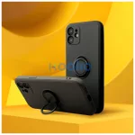 Xiaomi Redmi Note 14 Pro 4G készülékhez Silicone Ring tok fekete