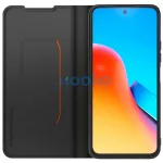 Xiaomi számára készült könyvtok nyaklánccal Xiaomi Redmi 12 4G/5G készülékhez fekete